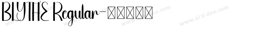 BLYTHE Regular字体转换